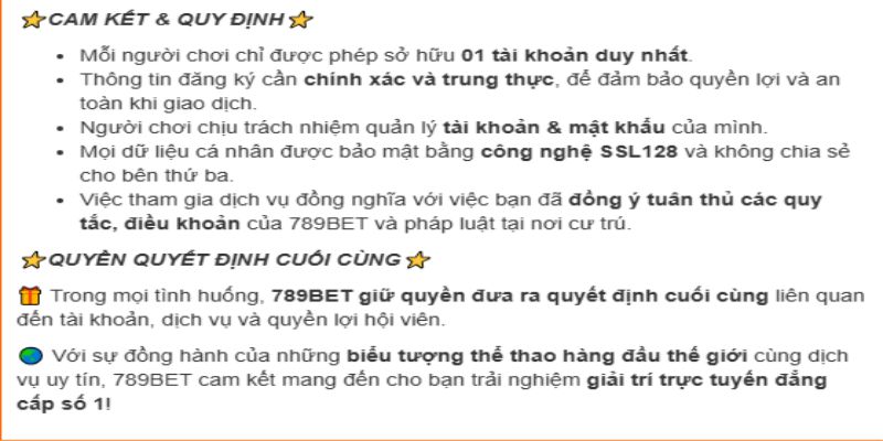 Bảo mật tài khoản người chơi 789bet
